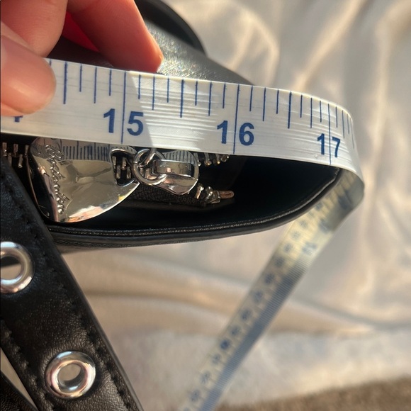 Black Laptop Bag Briefcase with Bow Charm - Picture 7 of 11